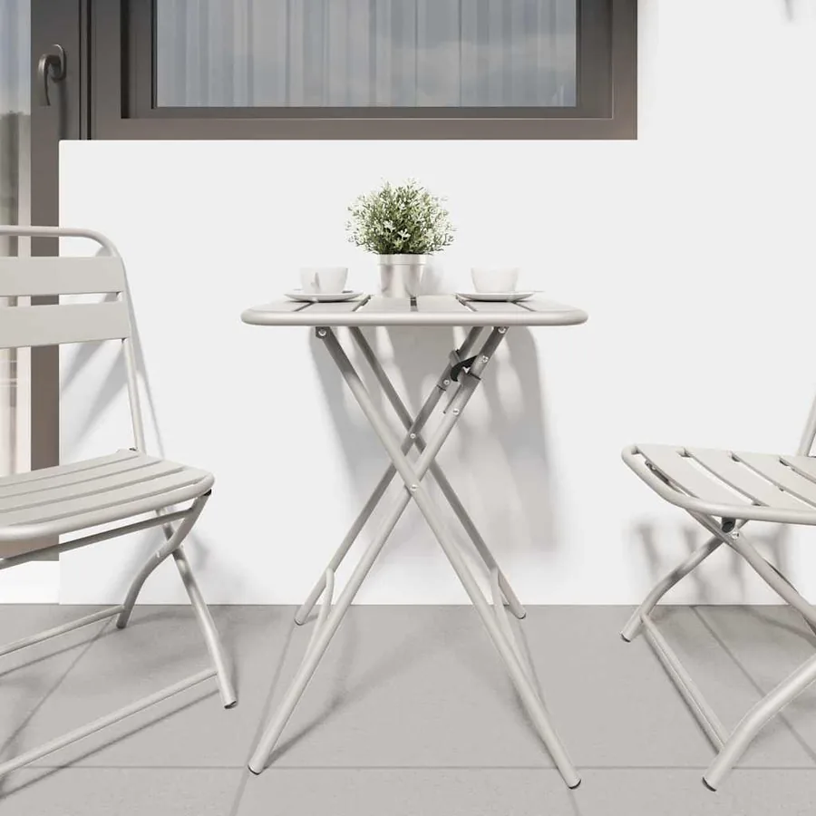 Table bistrot Beige 55 x 55 x 72,5 cm Acier revêtu de poudre - 3