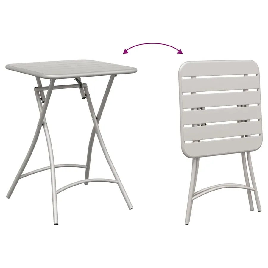 Table bistrot Beige 55 x 55 x 72,5 cm Acier revêtu de poudre - 9