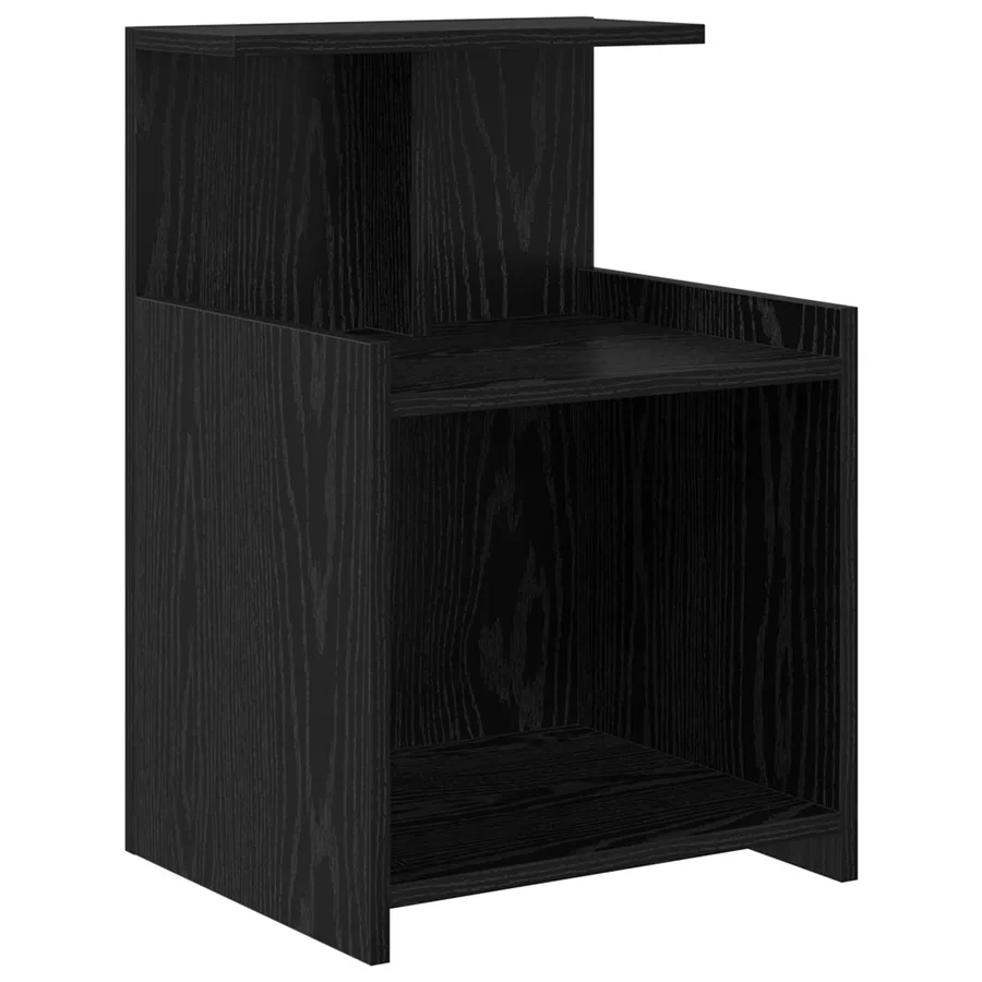 Cabinet de chevet Chêne noir 40 x 35 x 60 cm Bois d'ingénierie - 2