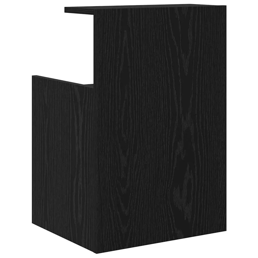 Cabinet de chevet Chêne noir 40 x 35 x 60 cm Bois d'ingénierie - 8