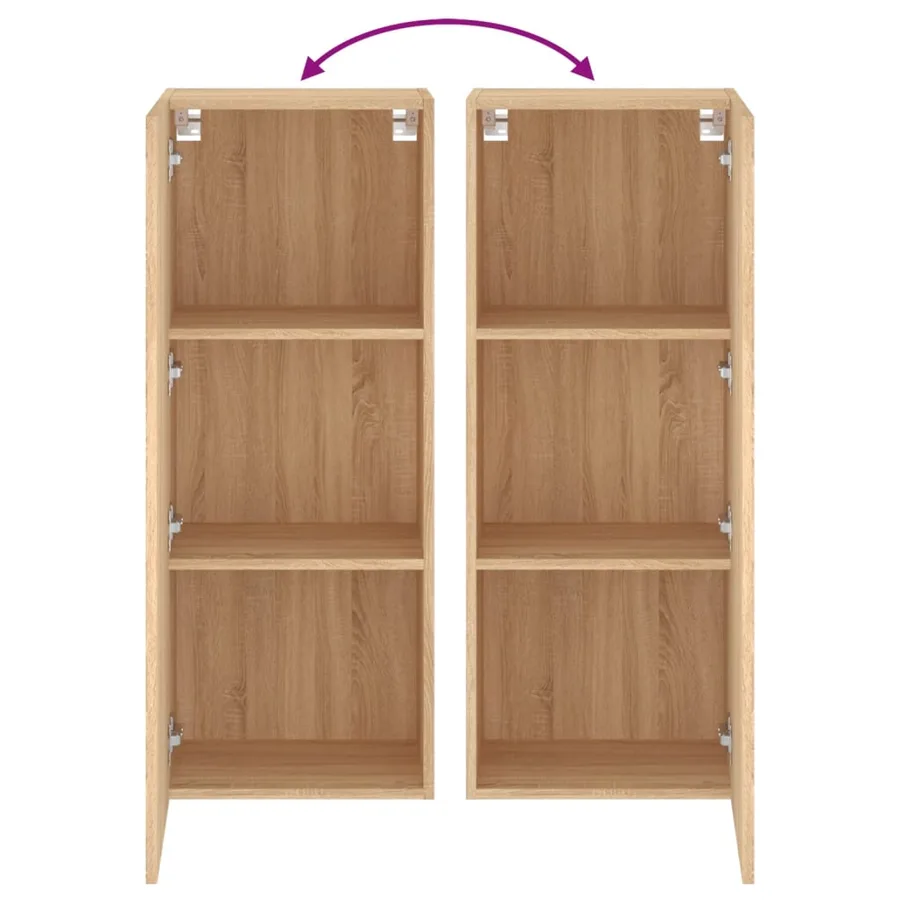 Meuble TV mural chêne sonoma 40,5x30x102 cm bois d'ingénierie - 10