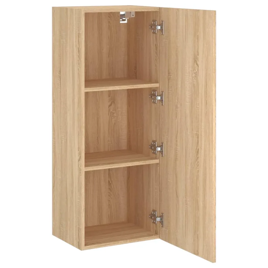 Meuble TV mural chêne sonoma 40,5x30x102 cm bois d'ingénierie - 6