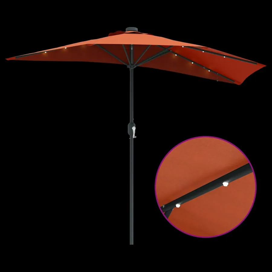 Parasol de jardin Terre cuite 294 x 150 x 223 cm - 8