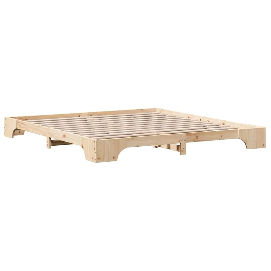 Cadre de lit Naturel 180 x 200 cm Pin massif - 4