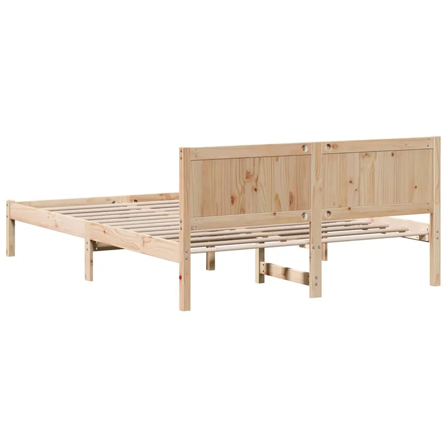 Cadre de lit Marron 160 x 200 cm Bois de pin massif - 7