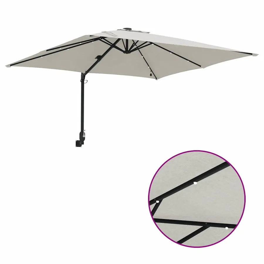 Parasol de jardin Sable 248,5 x 247,5 x 160 cm - 10