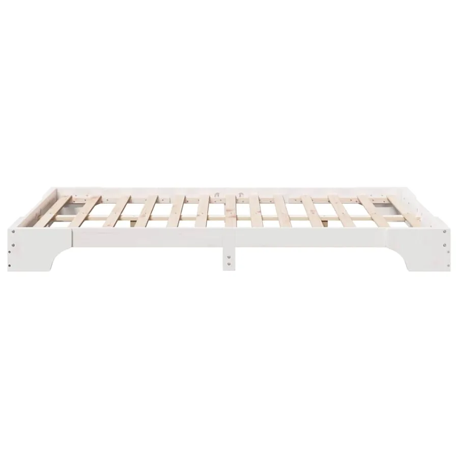Cadre de lit Blanc 120 x 200 cm Pin massif - 6