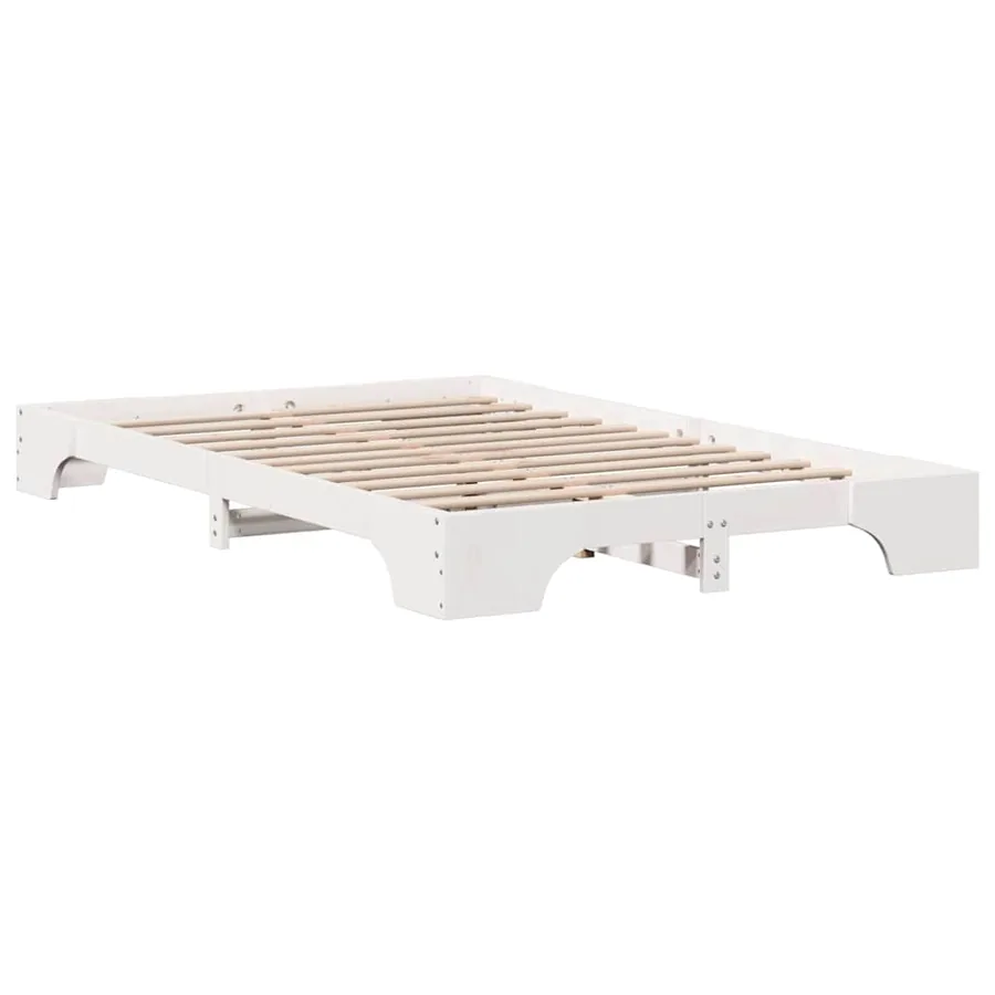 Cadre de lit Blanc 120 x 200 cm Pin massif - 7