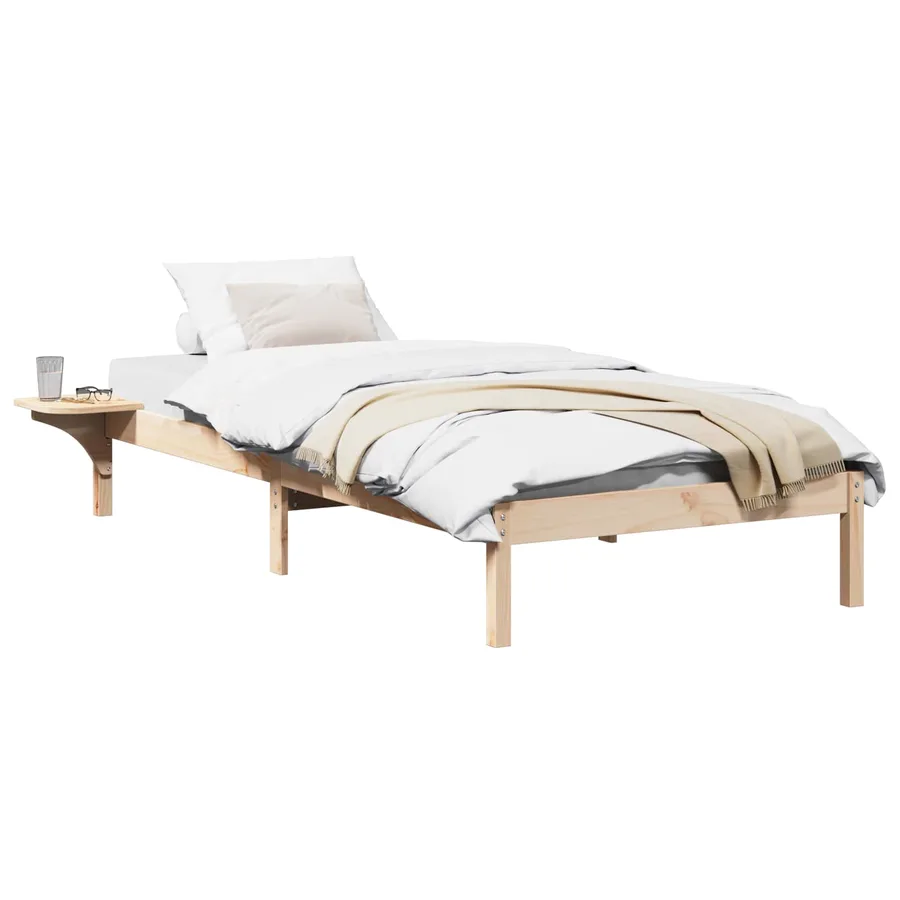 Cadre de lit Naturel 75 x 190 cm Pin massif - 2