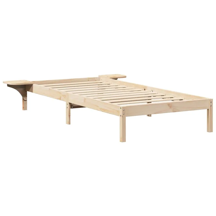 Cadre de lit Naturel 75 x 190 cm Pin massif - 4