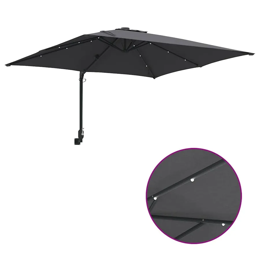 Parasol de jardin Anthracite 248,5 x 247,5 x 160 cm - 10