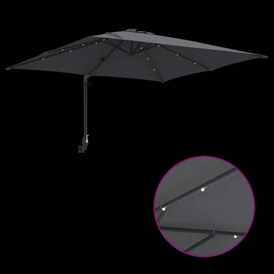 Parasol de jardin Anthracite 248,5 x 247,5 x 160 cm - 9
