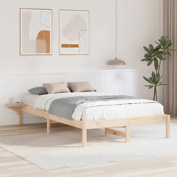 Cadre de lit Naturel 120 x 190 cm Pin massif
