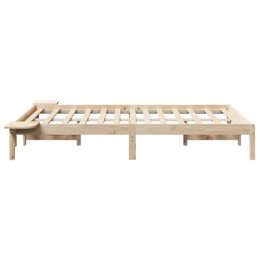 Cadre de lit Naturel 120 x 190 cm Pin massif - 6
