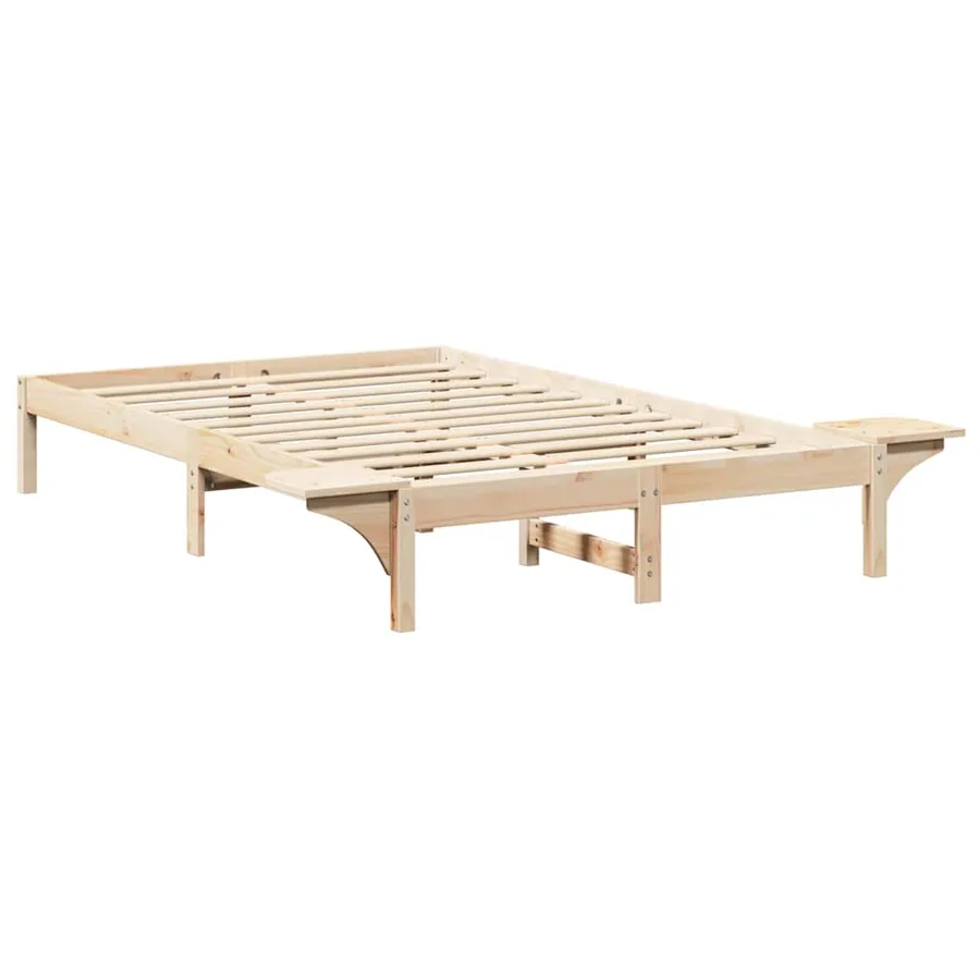 Cadre de lit Naturel 120 x 190 cm Pin massif - 7