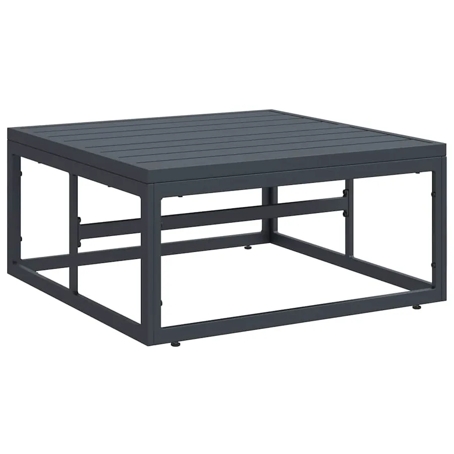 Ensemble de canapé de jardin avec coussin 10 pcs Noir Acier - 5