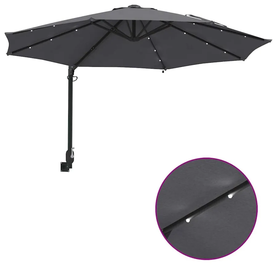 Parasol de jardin Anthracite 248 x 248 x 148 cm - 8
