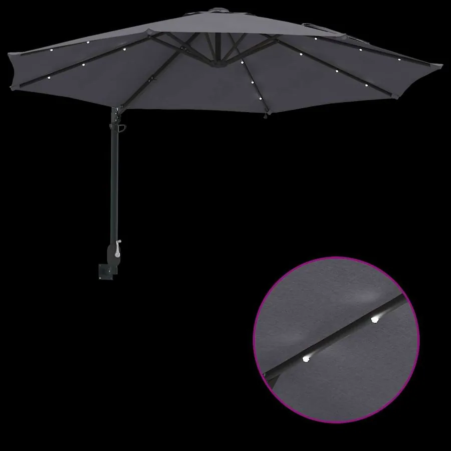 Parasol de jardin Anthracite 248 x 248 x 148 cm - 9