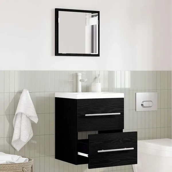 Ensemble de mobilier de salle de bain Noir 41 x 38,5 x 48 cm
