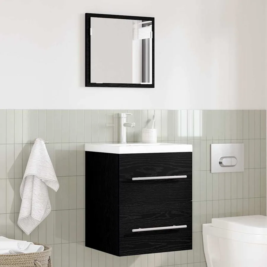 Ensemble de mobilier de salle de bain Noir 41 x 38,5 x 48 cm - 4