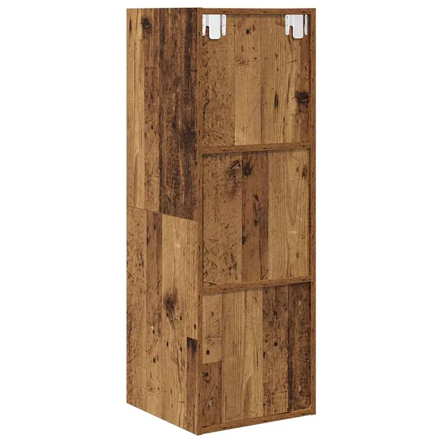 Ensemble meuble TV Montage mural Bois Ancien 37 x 37 x 107 cm - 9