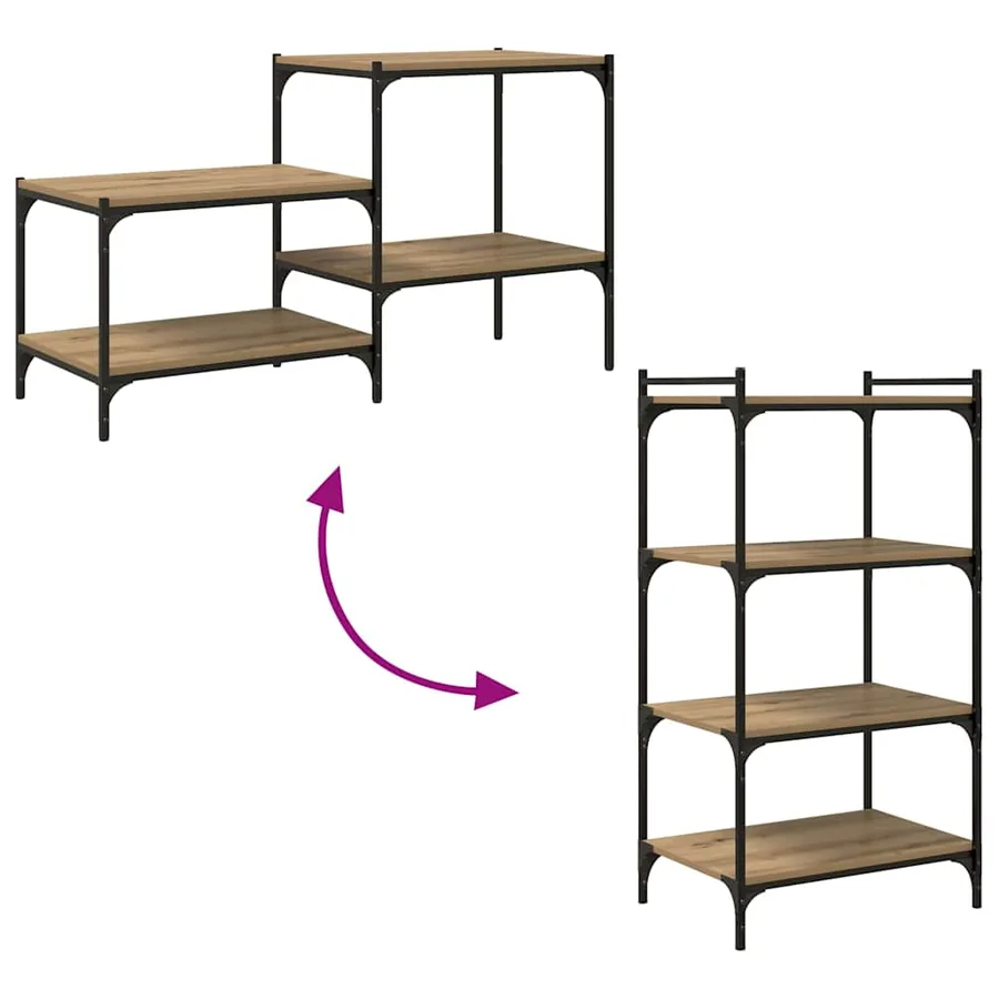 Étagère à livres 3 niveaux 4 pcs 60 x 40 x 1,5 cm Marron - 8