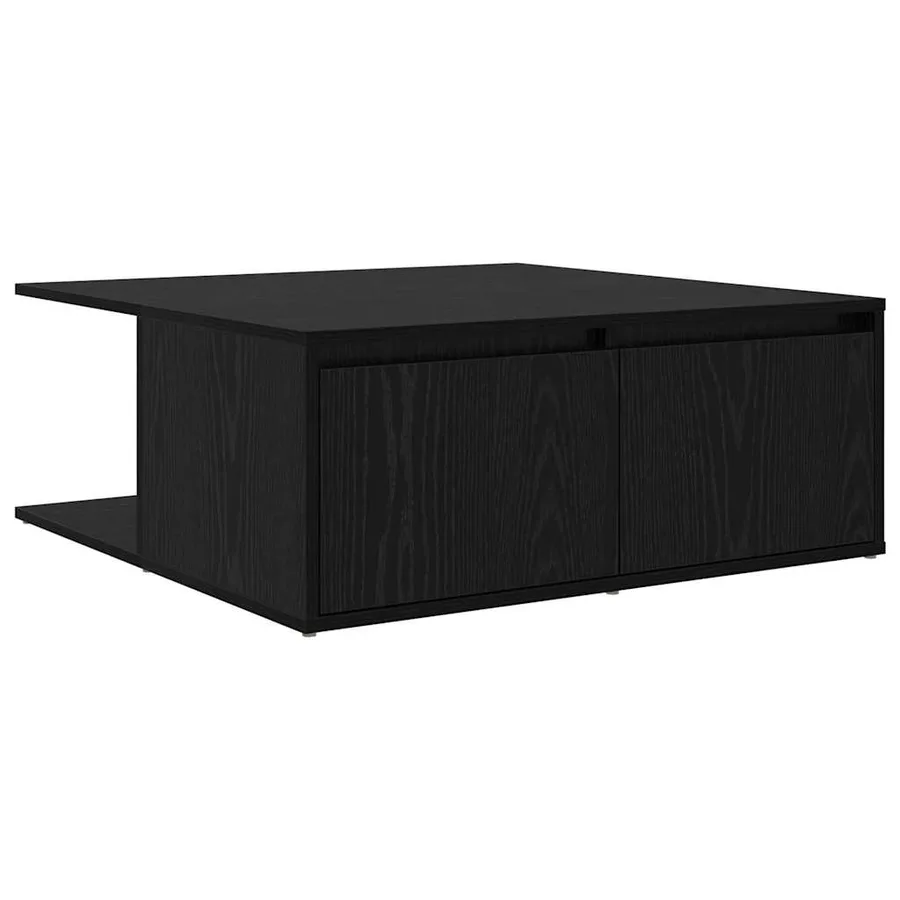 Table basse Chêne noir 80 x 80 x 31 cm Bois d'ingénierie - 2