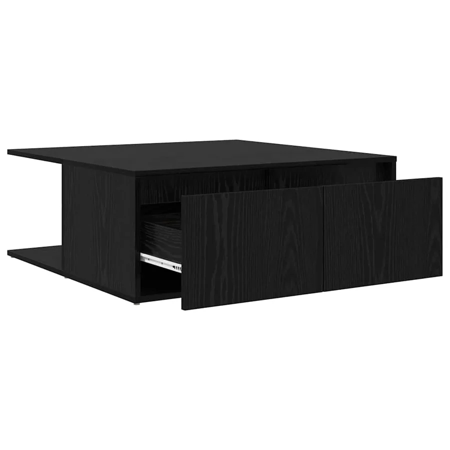 Table basse Chêne noir 80 x 80 x 31 cm Bois d'ingénierie - 5