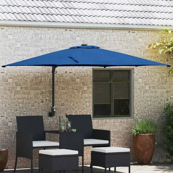 Parasol de jardin 248,5 x 247,5 x 160 cm Polyester et Acier