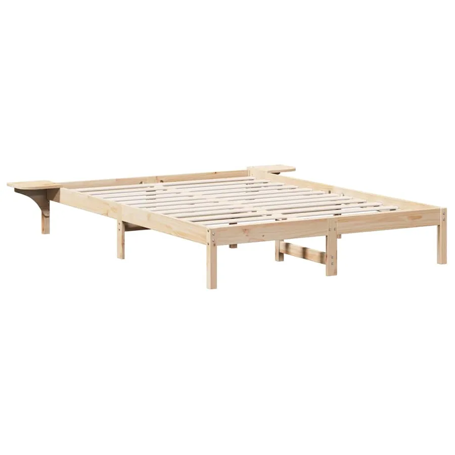 Cadre de lit Naturel 150 x 200 cm Pin massif - 4