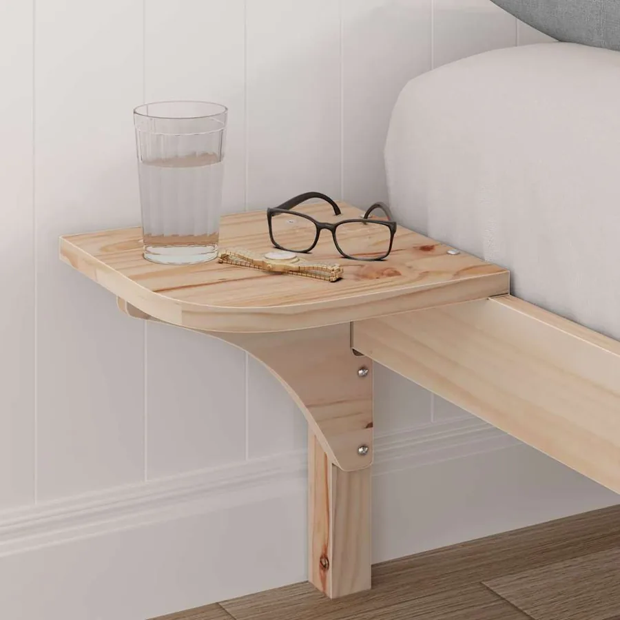 Cadre de lit Naturel 120 x 200 cm Pin massif - 3