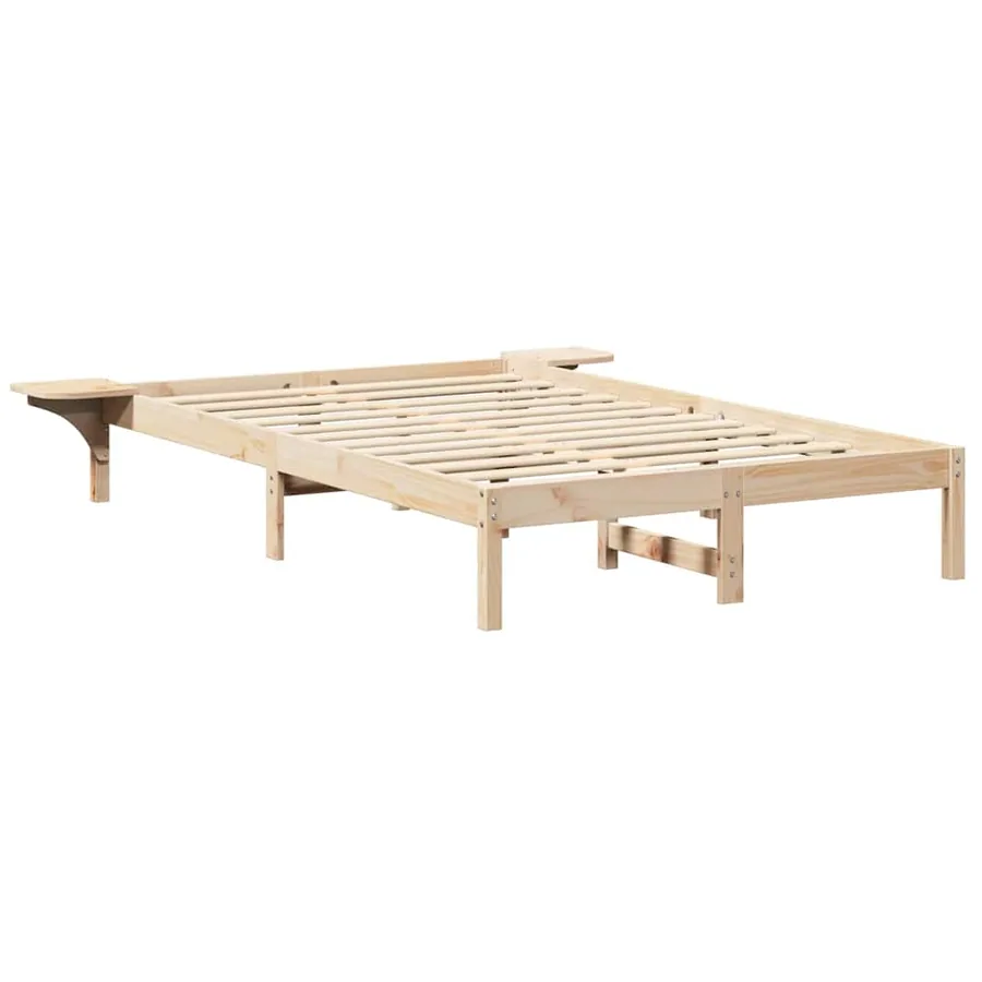 Cadre de lit Naturel 120 x 200 cm Pin massif - 4