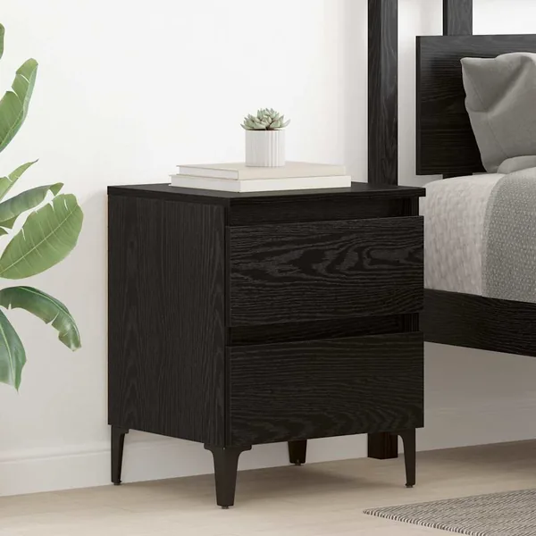 Cabinet de chevet Chêne noir 40 x 35 x 50 cm Bois d'ingénierie
