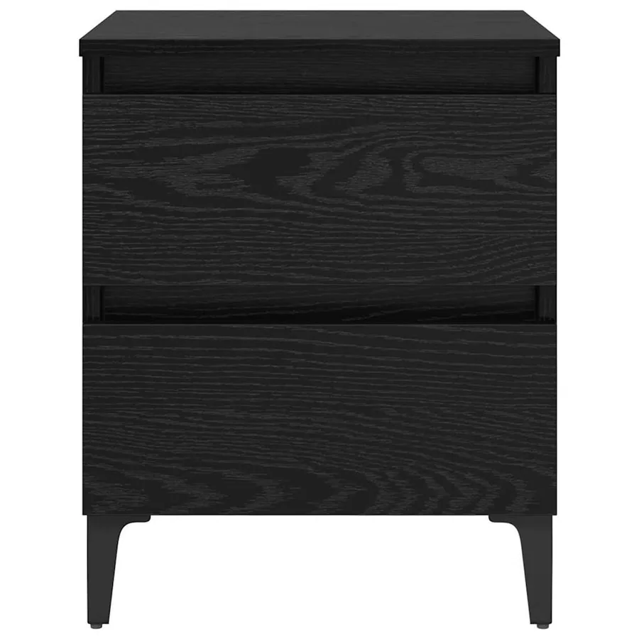 Cabinet de chevet Chêne noir 40 x 35 x 50 cm Bois d'ingénierie - 6