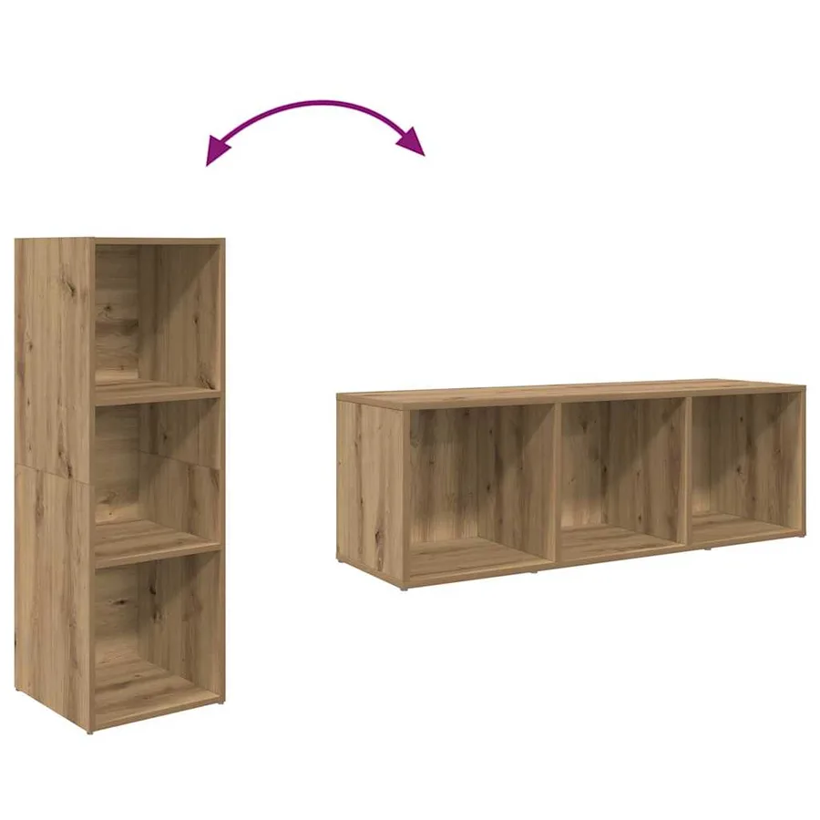 Ensemble meuble TV 3 pcs Marron Bois d'ingénierie - 7