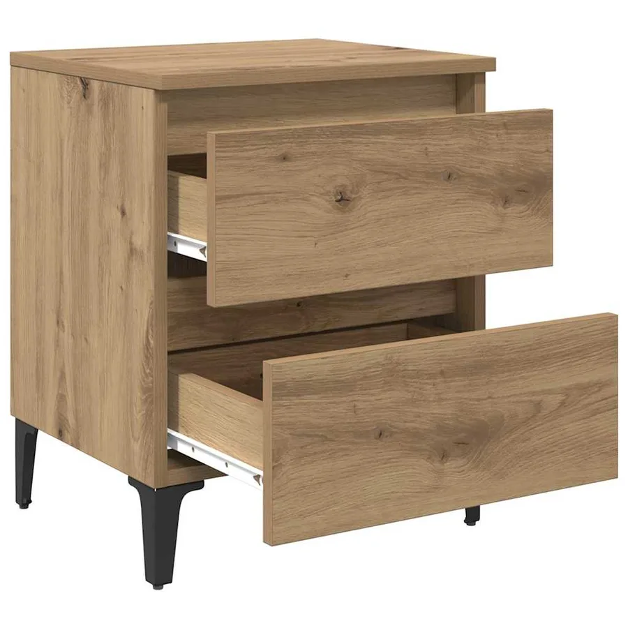 Cabinet de chevet Chêne artisanal 40 x 35 x 50 cm - 5