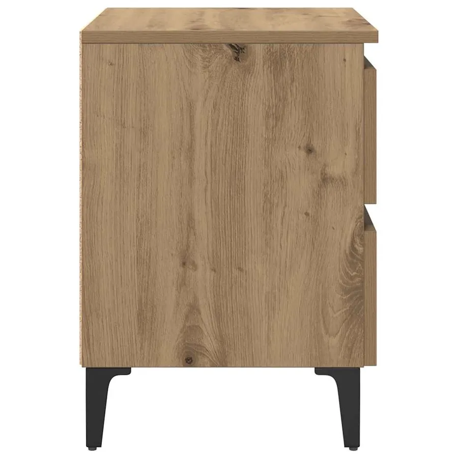 Cabinet de chevet Chêne artisanal 40 x 35 x 50 cm - 7