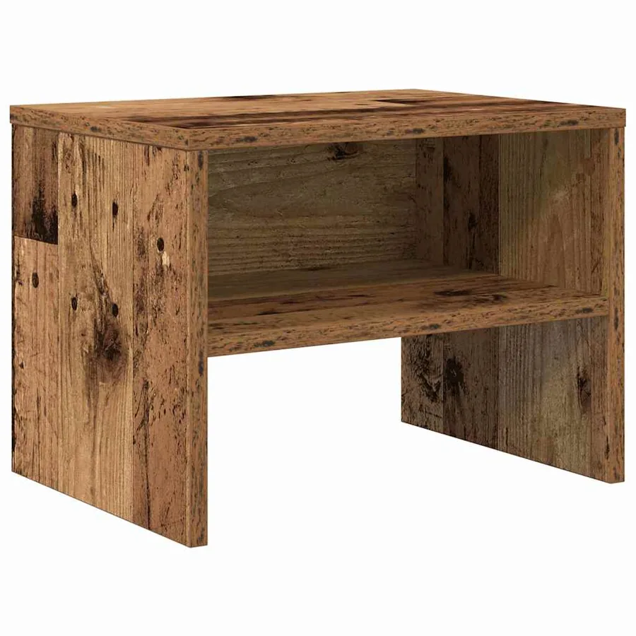 Cabinet de chevet Bois ancien 40 x 40 x 30 cm Bois d'ingénierie - 2
