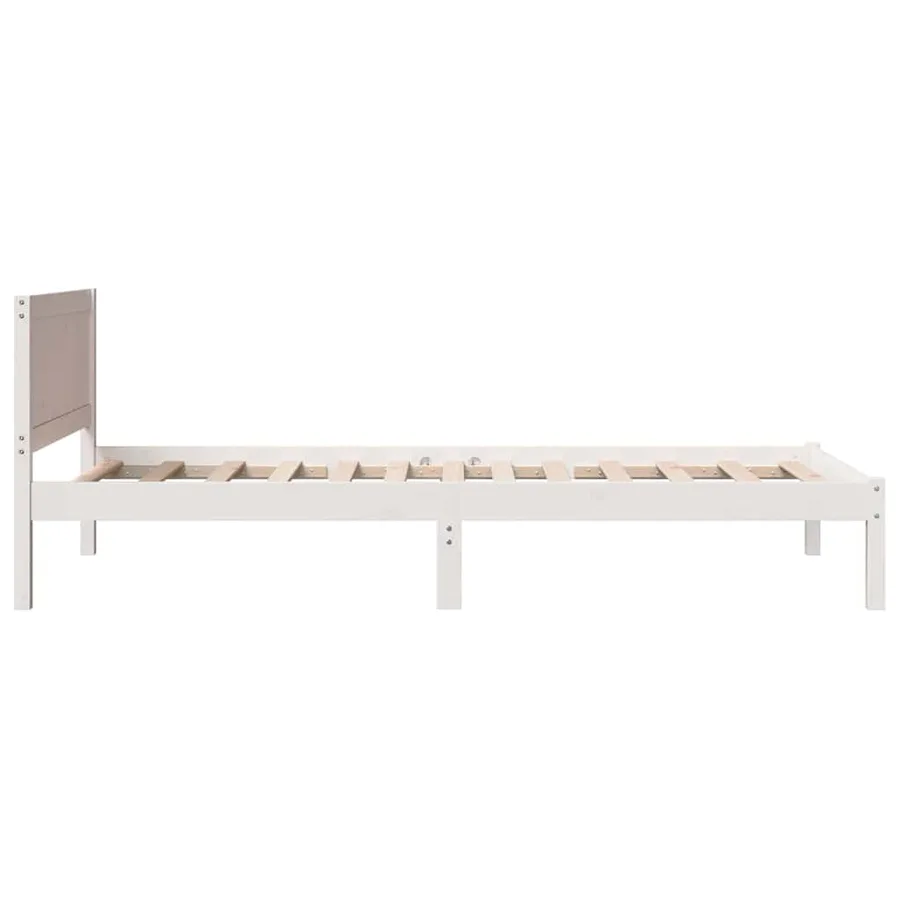 Cadre de lit Blanc 80 x 200 cm Bois de pin massif - 6