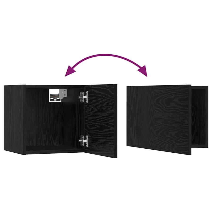 Ensemble meuble TV 5 pcs Chêne noir Bois d'ingénierie - 15