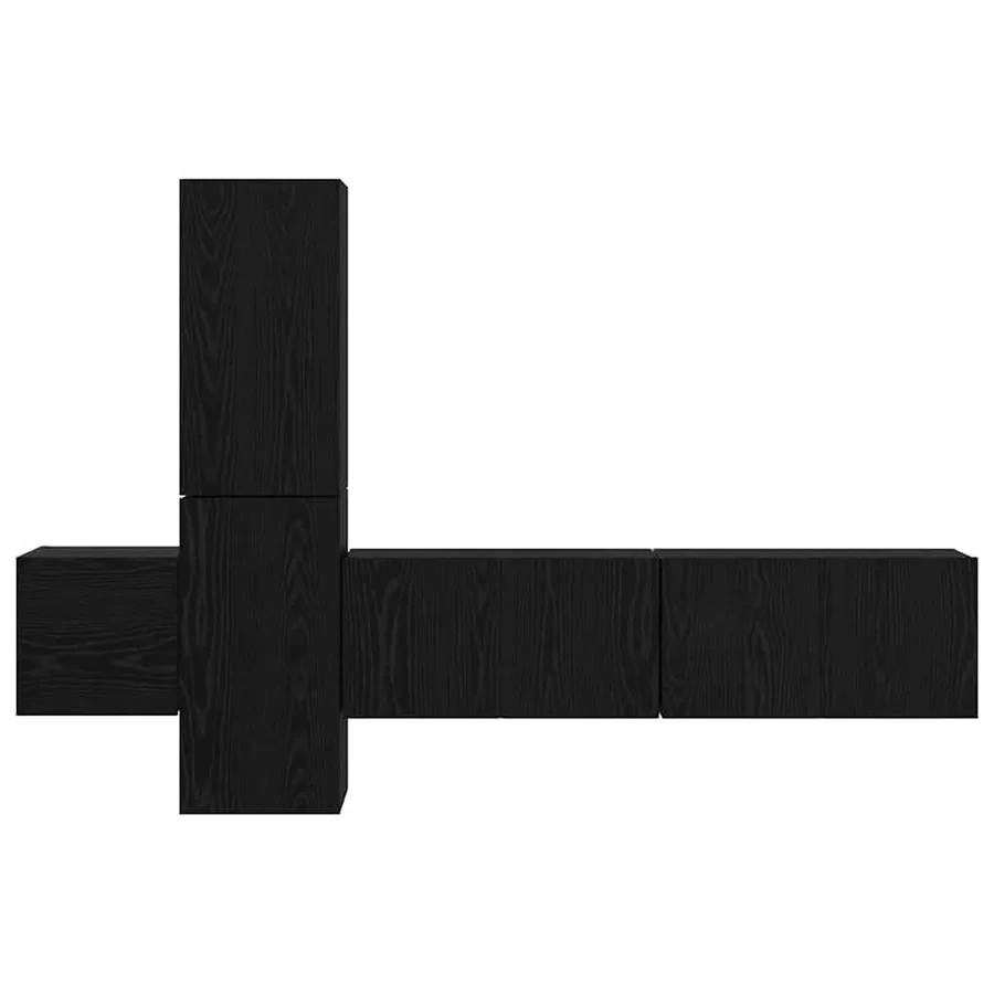 Ensemble meuble TV 5 pcs Chêne noir Bois d'ingénierie - 9