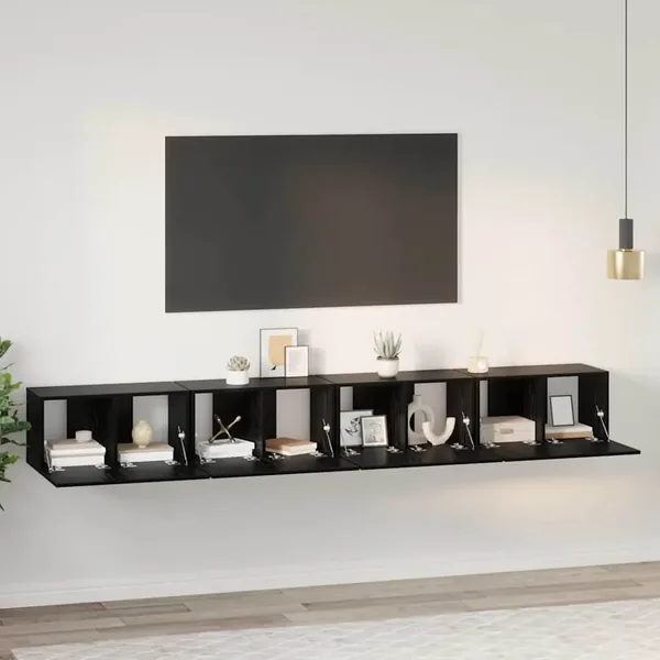 Ensemble meuble TV 4 pcs Chêne noir 60 x 30 x 30 cm