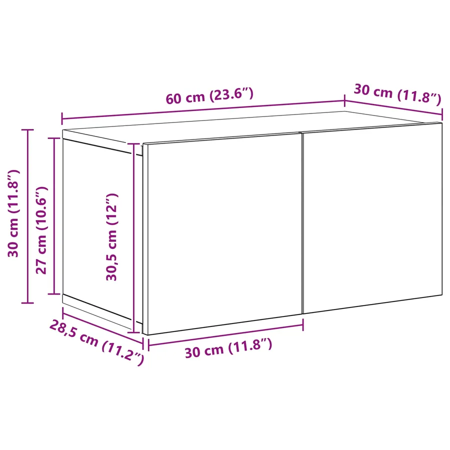Ensemble meuble TV 6 pcs Chêne noir Bois d'ingénierie - 17