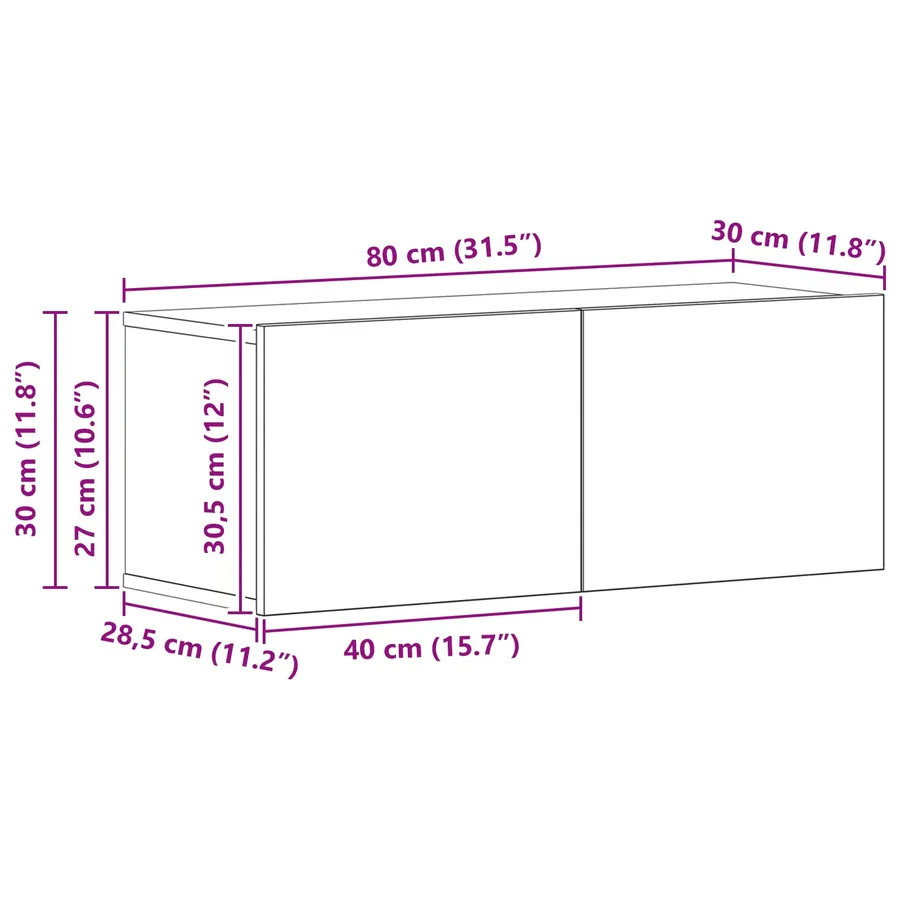 Ensemble meuble TV 6 pcs Chêne noir Bois d'ingénierie - 18