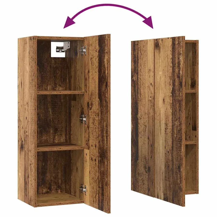 Ensemble meuble TV 10 pcs Bois Ancien Bois d'ingénierie - 8