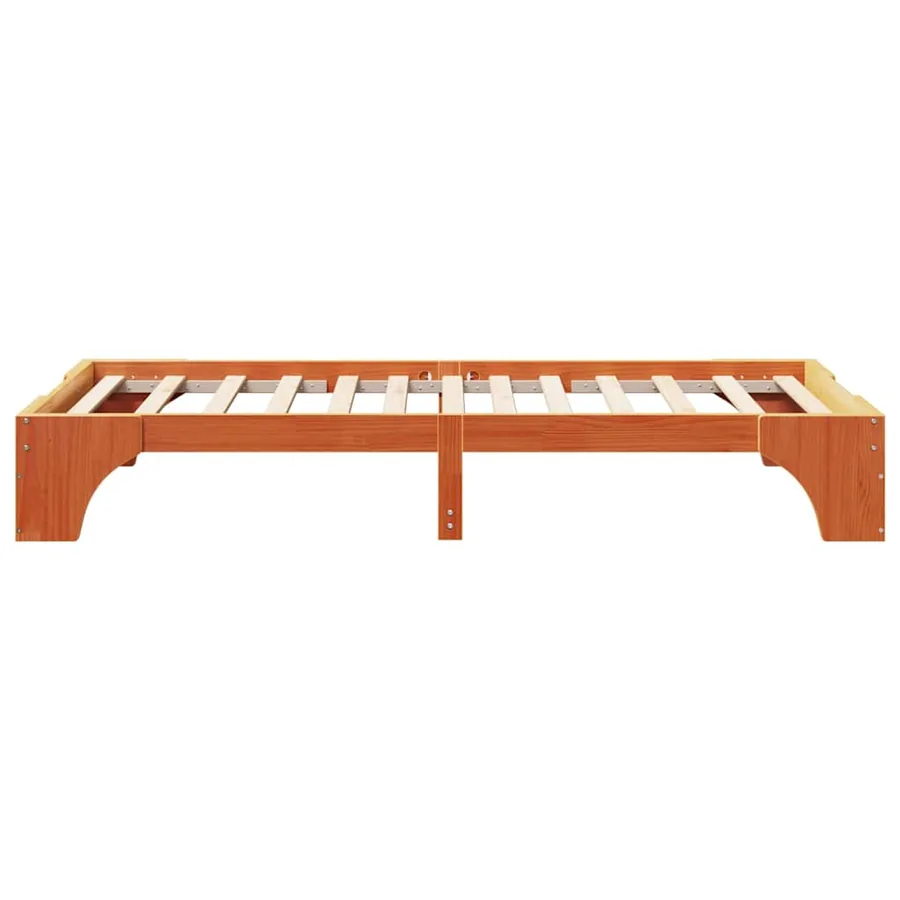 Cadre de lit Brun cire 100 x 200 cm Pin massif - 6