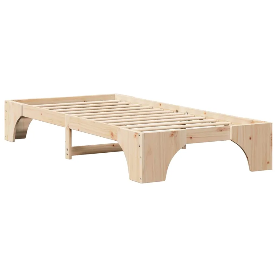 Cadre de lit Naturel 90 x 190 cm Pin massif - 4