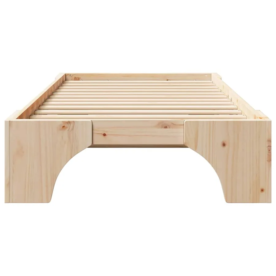 Cadre de lit Naturel 90 x 190 cm Pin massif - 5