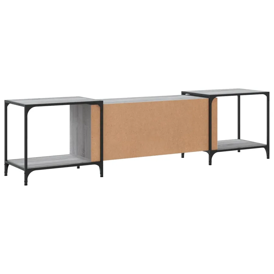 Meuble TV sonoma gris 203x37x50 cm Bois d'ingénierie - 6
