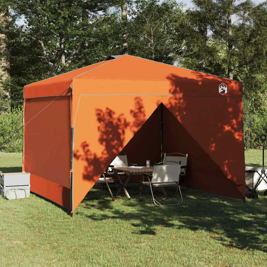 Tente à abri Orange 290 x 290 x 251 cm tissu - 3